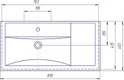 Misty Мебель для ванной Фостер 80 с 2 ящиками, правое крыло – фотография-5